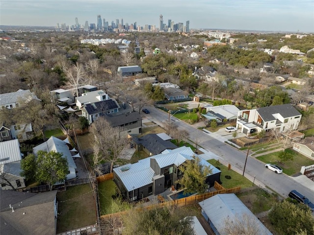 bird's eye view with a view of city