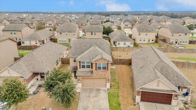 bird's eye view featuring a residential view