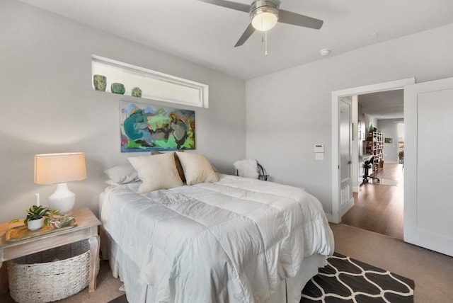2801 Dulce Ln Unit 731, Austin, TX 78704 - bedroom with carpet flooring and ceiling fan