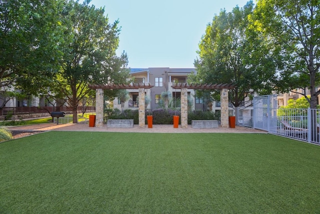 2801 Dulce Ln Unit 731, Austin, TX 78704 - view of yard with a pergola