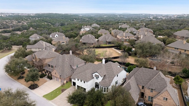 aerial view with a residential view