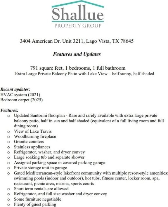 3404 American Dr Unit 3211, Lago Vista, TX 78645 - view of miscellaneous listing collateral