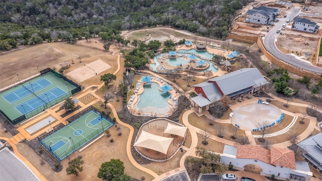 606 Anfield Cir, Austin, TX 78738 - bird's eye view of a pool