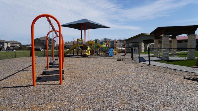 community playground featuring fence