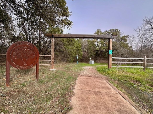 exterior space with fence