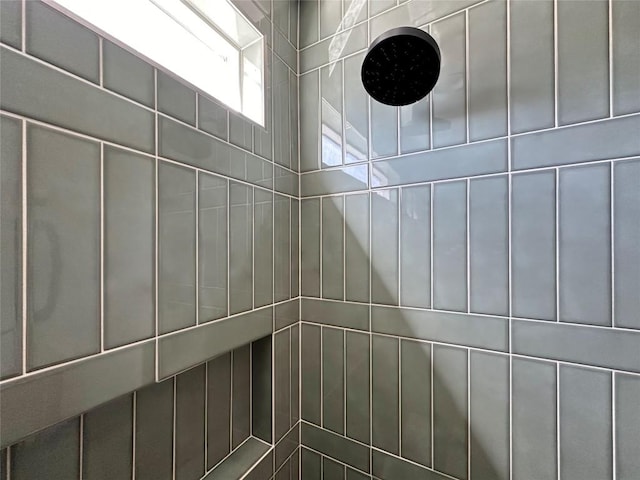 details with tiled shower