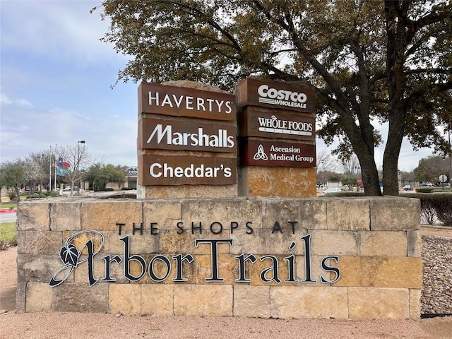 view of community sign