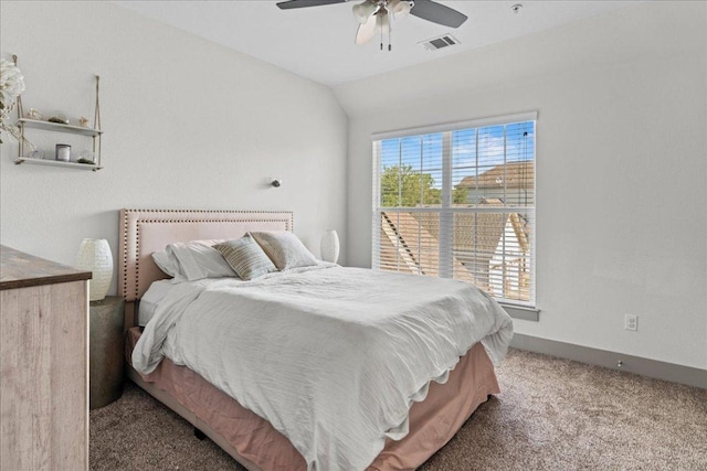 12185 Chelsea Glen Place Br, Austin, TX 78753 - carpeted bedroom featuring lofted ceiling and a ceiling fan
