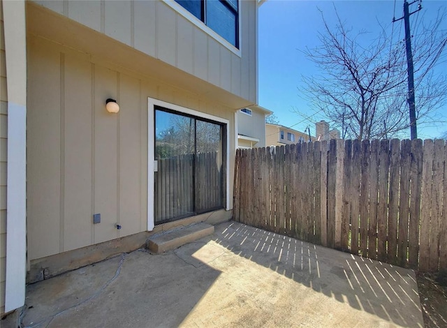 view of patio with fence