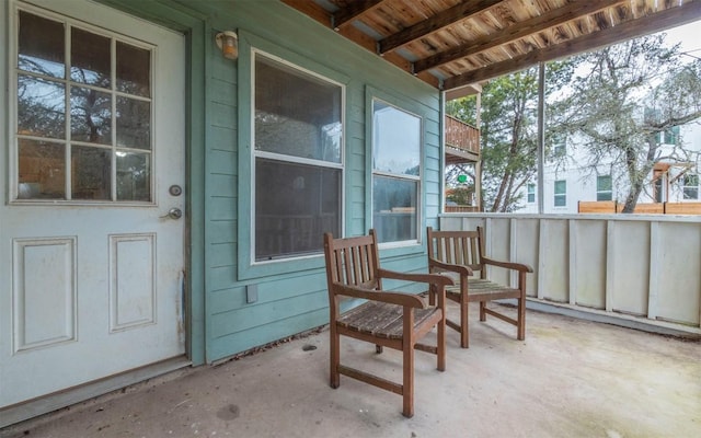 view of patio / terrace featuring covered porch