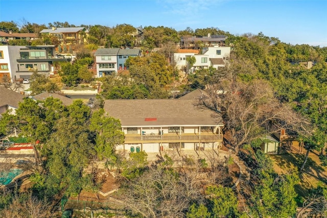 drone / aerial view featuring a residential view