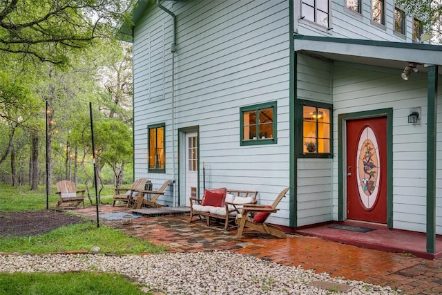 rear view of property with a patio