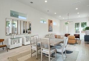 5500 Sendero Hills Pkwy, Austin, TX 78724 - dining area with recessed lighting and wood finished floors