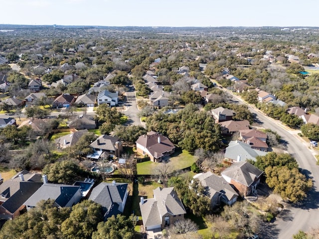 bird's eye view with a residential view