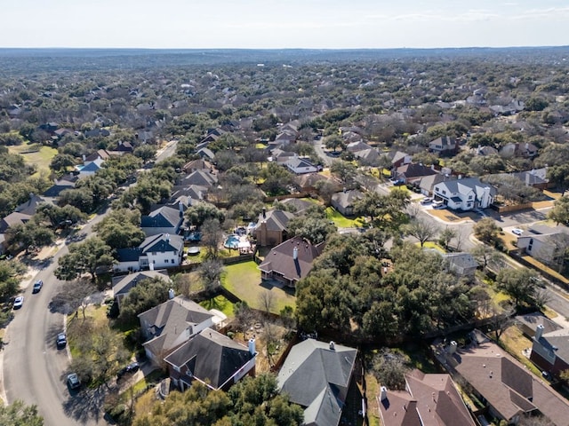 drone / aerial view with a residential view