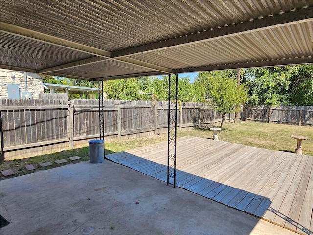 view of patio / terrace featuring a fenced backyard