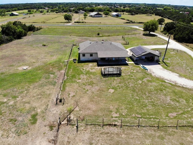 bird's eye view featuring a rural view