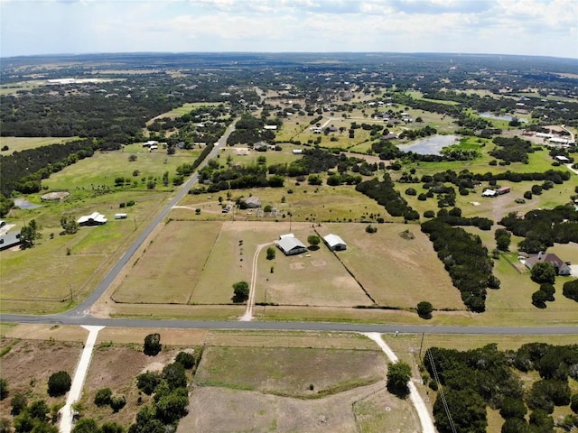 bird's eye view with a rural view