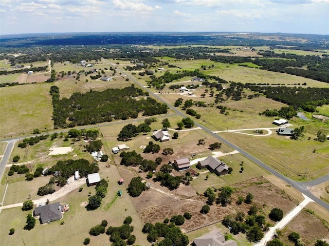 bird's eye view with a rural view