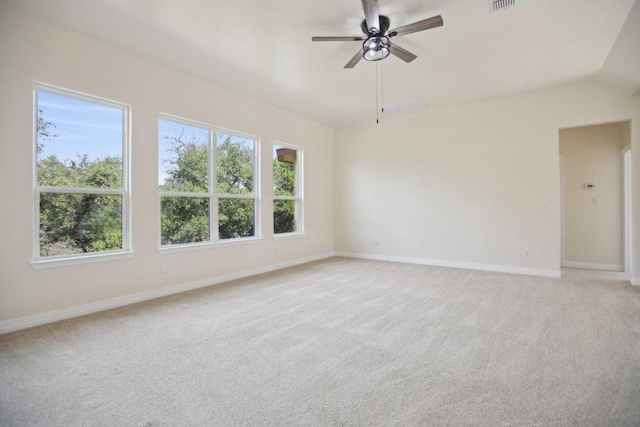 212 Venture Blvd S, Leander, TX 78645 - spare room featuring ceiling fan, baseboards, and light carpet