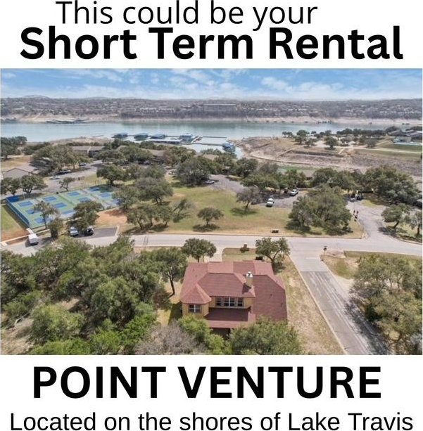212 Venture Blvd S, Point Venture, TX 78645 - drone / aerial view of a nearby body of water