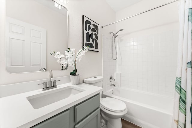 5604 Toscana Ave, Austin, TX 78724 - bathroom with shower / tub combo with curtain, vanity, and toilet