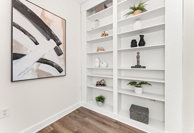 room details featuring wood finished floors and baseboards