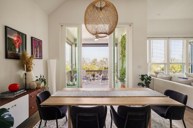 dining room featuring wood finished floors