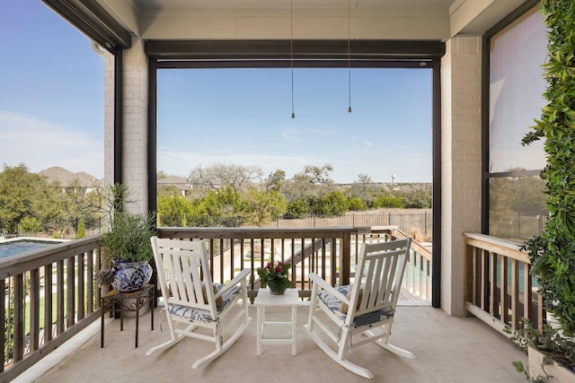 view of balcony