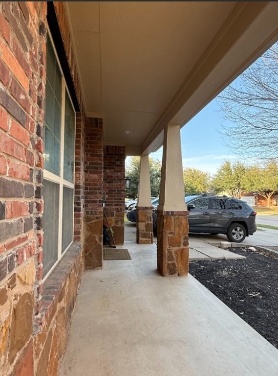 view of patio featuring covered porch