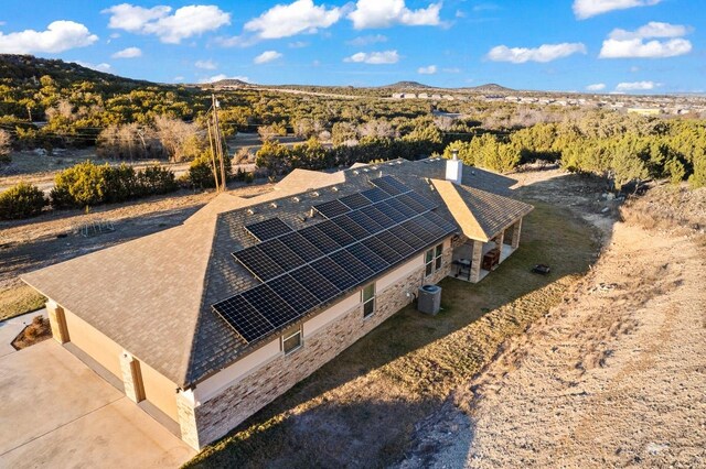 2807 Grimes Crossing Rd, Copperas Cove, TX 76522 - aerial view of property and surrounding area featuring a mountain backdrop