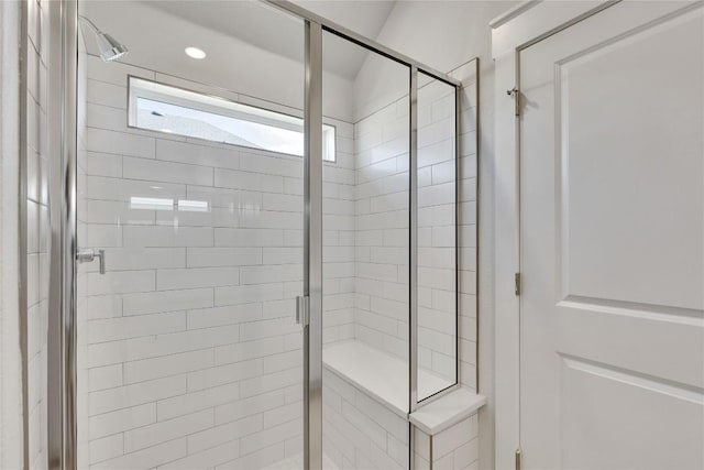 208 Seattle Slew Dr, Jarrell, TX 76537 - bathroom featuring a stall shower
