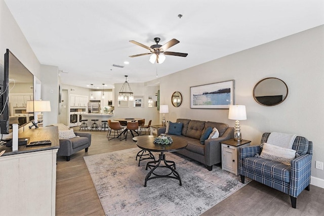 3404 American Dr Unit 3221, Lago Vista, TX 78645 - living room with a ceiling fan, light wood finished floors, and recessed lighting