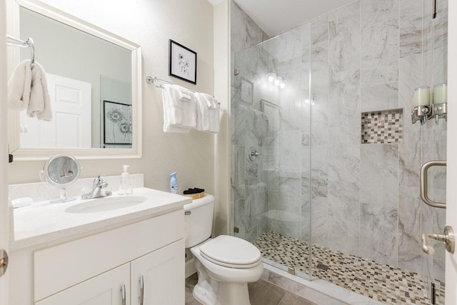 3404 American Dr Unit 3221, Lago Vista, TX 78645 - bathroom with toilet, a stall shower, and vanity