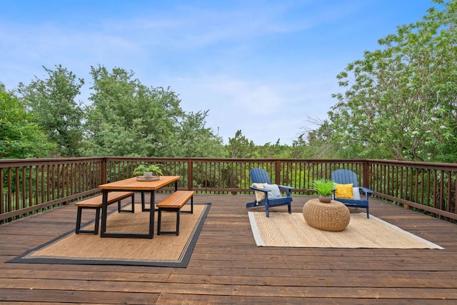 4801 Pyrenees Pass, Bee Cave, TX 78738 - wooden deck with outdoor dining space