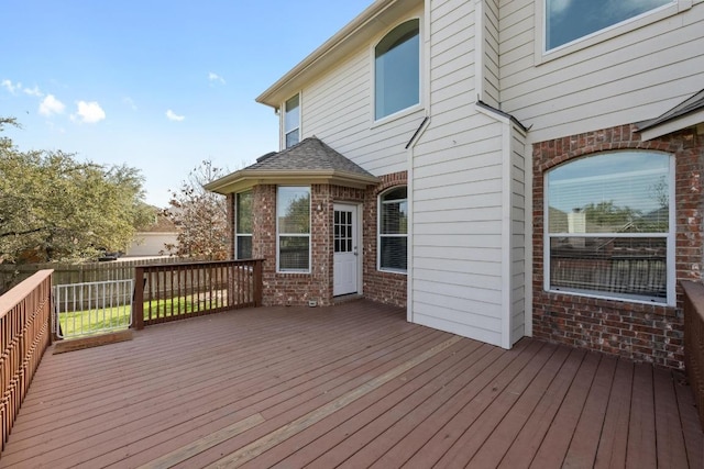 wooden deck with fence