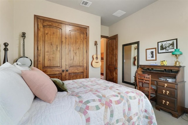 view of carpeted bedroom