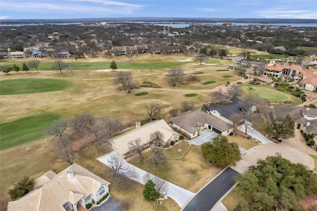 bird's eye view with a residential view and golf course view