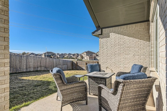 view of patio featuring a fenced backyard