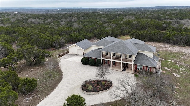 130 Cave Springs Rd, Wimberley, TX 78676 - view from above of property with a heavily wooded area