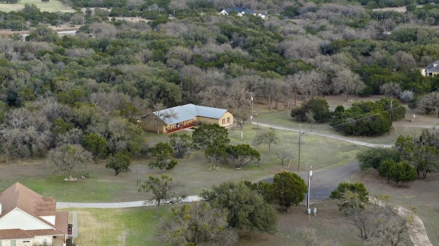 drone / aerial view with a rural view