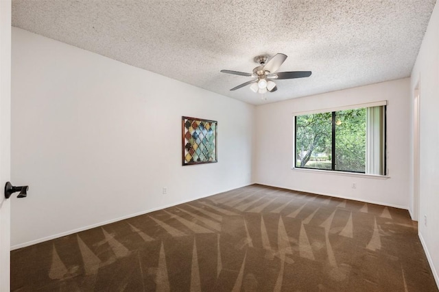9504 Quail Village Ln, Austin, TX 78758 - carpeted spare room with a textured ceiling and a ceiling fan