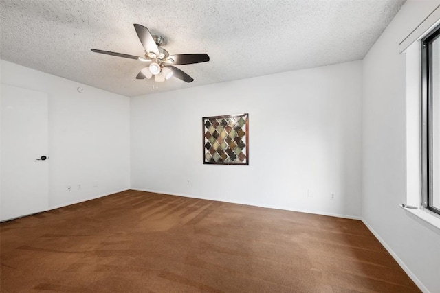 9504 Quail Village Ln, Austin, TX 78758 - empty room featuring carpet flooring, a textured ceiling, and ceiling fan