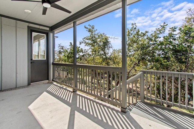 17503 Panorama Dr, Dripping Springs, TX 78620 - balcony featuring ceiling fan