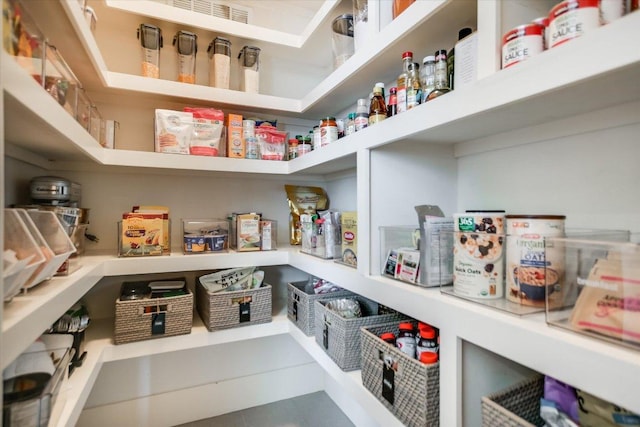 pantry with visible vents