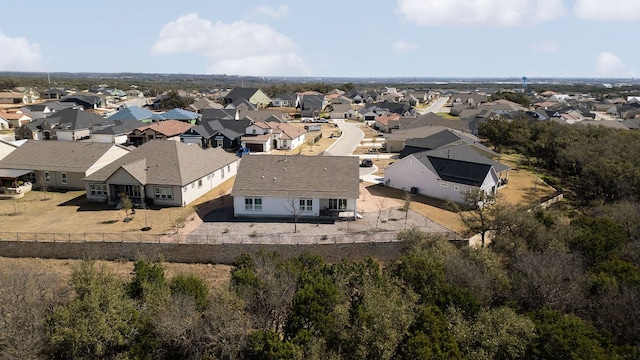 aerial view with a residential view