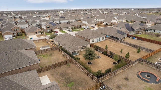 bird's eye view with a residential view