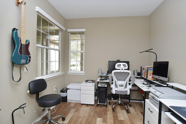 office featuring light wood-style floors