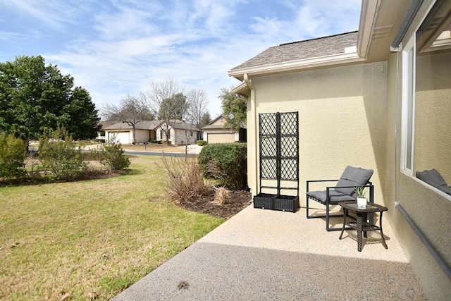 view of yard featuring a patio