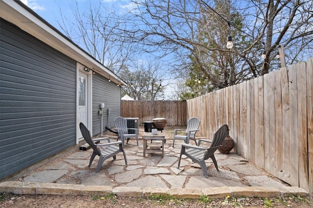 view of patio / terrace with a fenced backyard